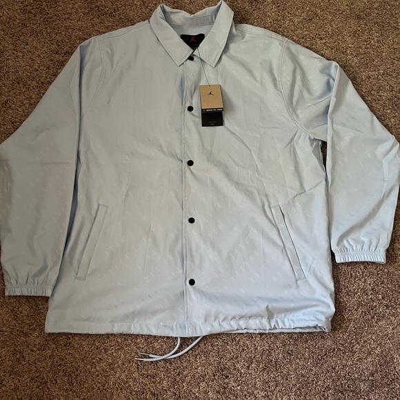 Nike Jordan Essentials Coaches Button Jacket Ice UNC Blue Men XL DV7616-411